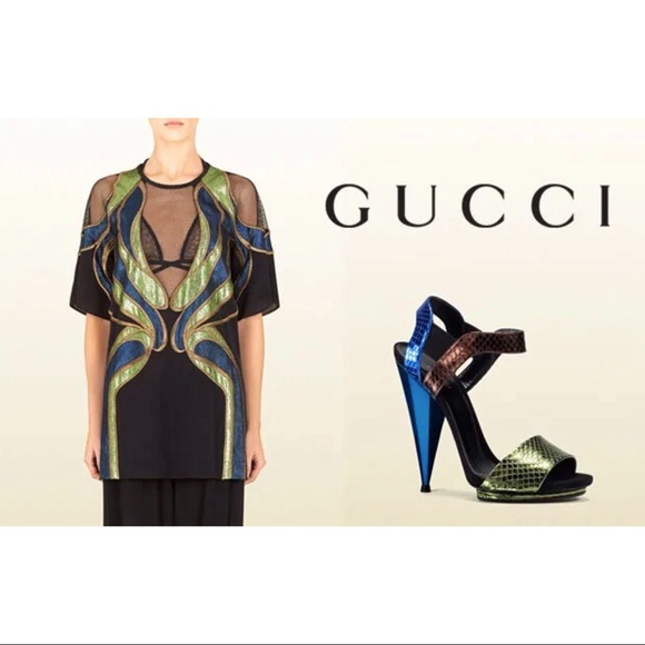 GUCCI Runway ‘Liberty’ Platform Sandals - Picture 12 of 12